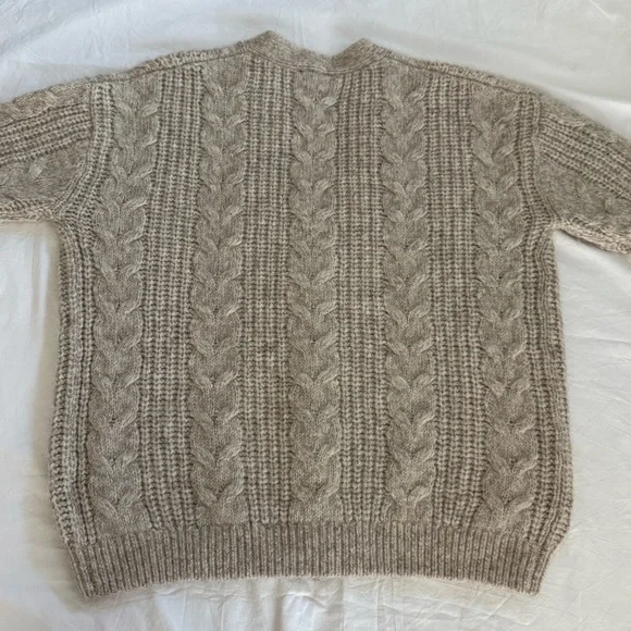 Jenni Kayne Cocoon Cable Cardigan Oatmeal XXS - Picture 6 of 13